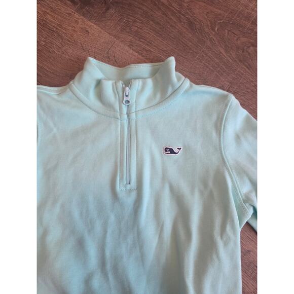 Vineyard Vines Toddler Girls Seafoam Green 1/4 Zip Long Sleeve Top 2T Preppy - Picture 2 of 4